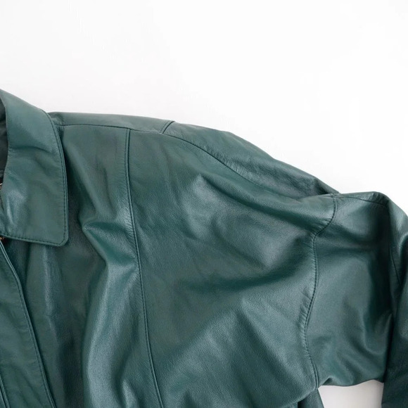 Pelle Hunter Green  Leather Bomber Jacket Med - Picture 11 of 13